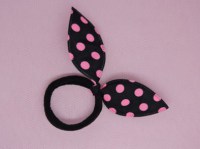 Elastiek zwart en fuchsia 